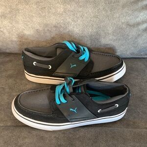 Puma Black and Gray Casual Shoes with Teal Highlights